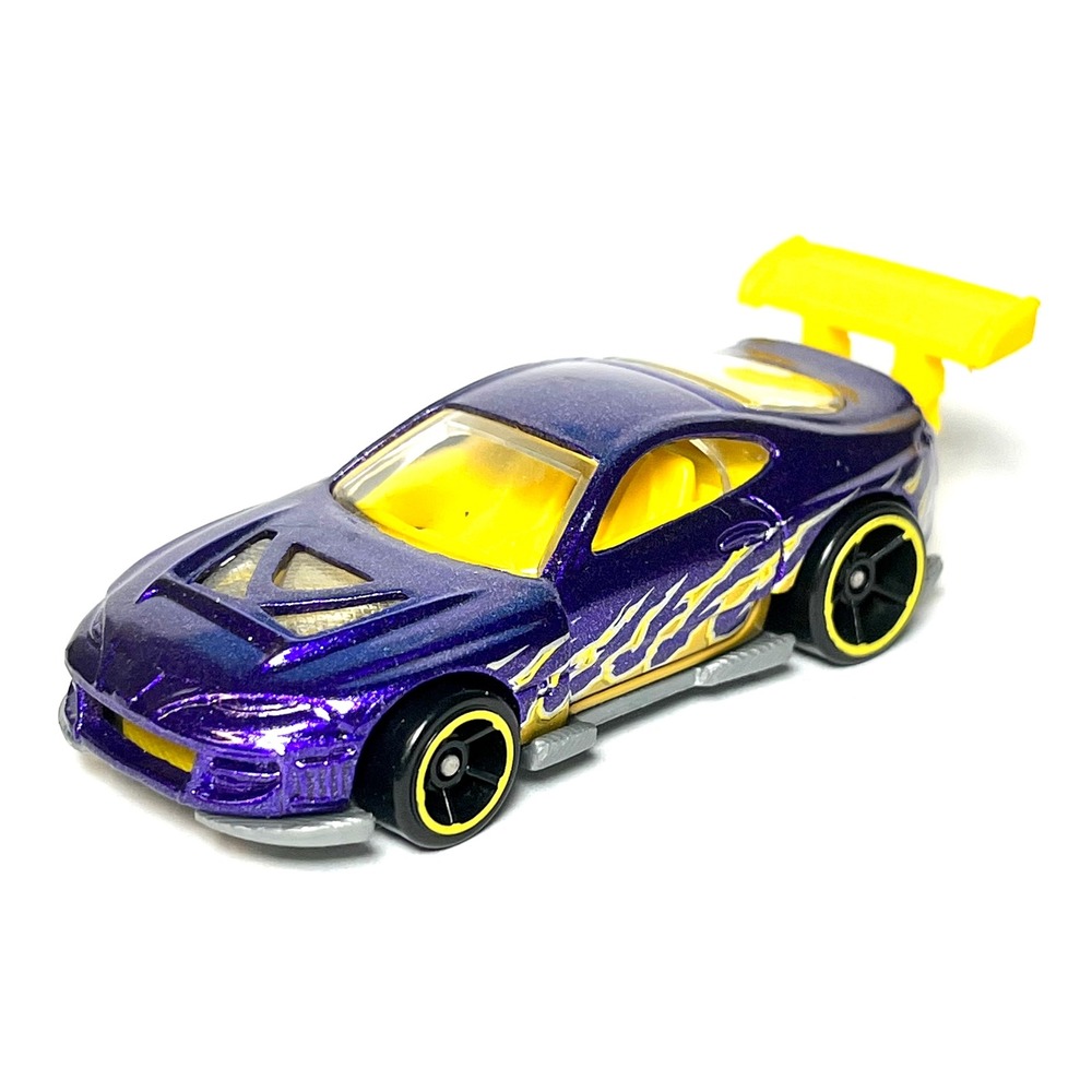 Hot Wheels Power Pro Metallic Purple Yellow Flames 2001 Mattel Diecast Car G45